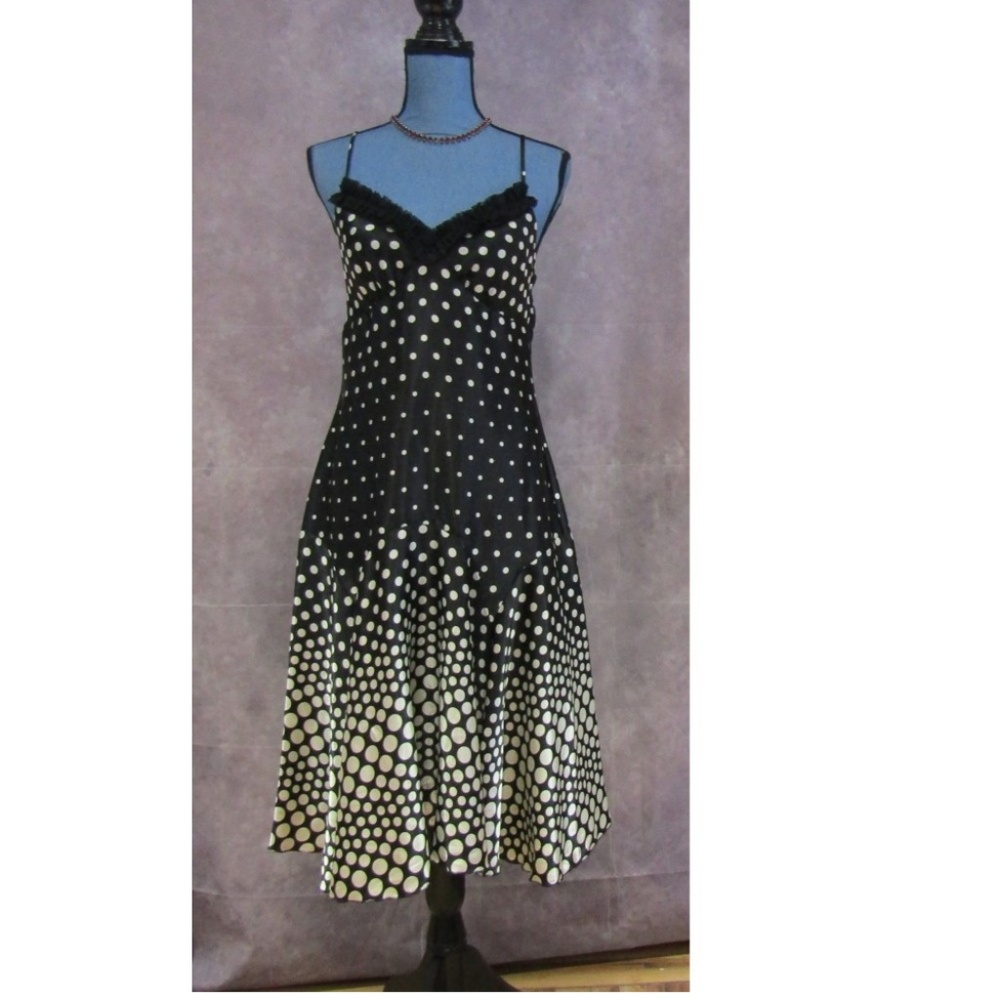 Speechless Black Polka Dot Spaghetti Strap Dress 9 - image 1